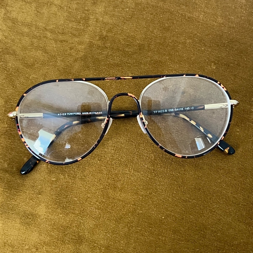 Tom Ford Tortoise and Gold Aviator Glasses
